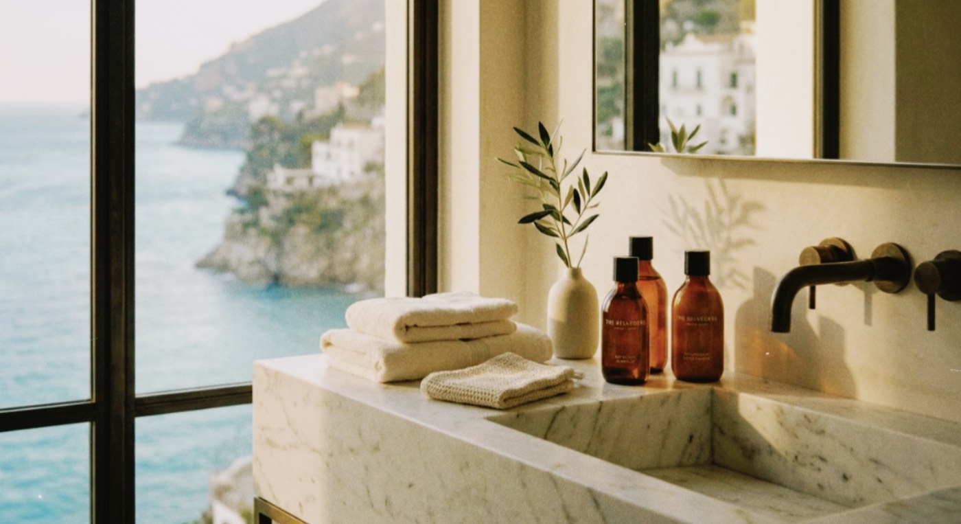 Luxury hotel bathroom vanity