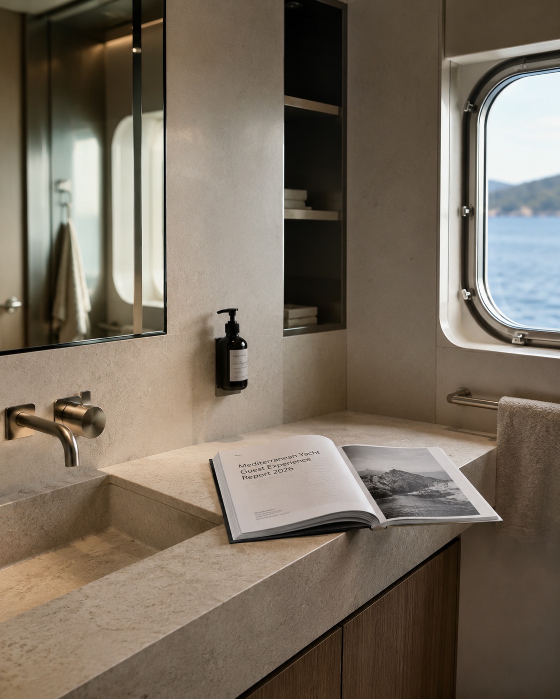 The Mediterranean Yacht Guest Experience Report on a yacht bathroom vanity
